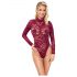 Cottelli - transparante kanten body (rood) - L