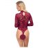 Cottelli - transparante kanten body (rood) - L