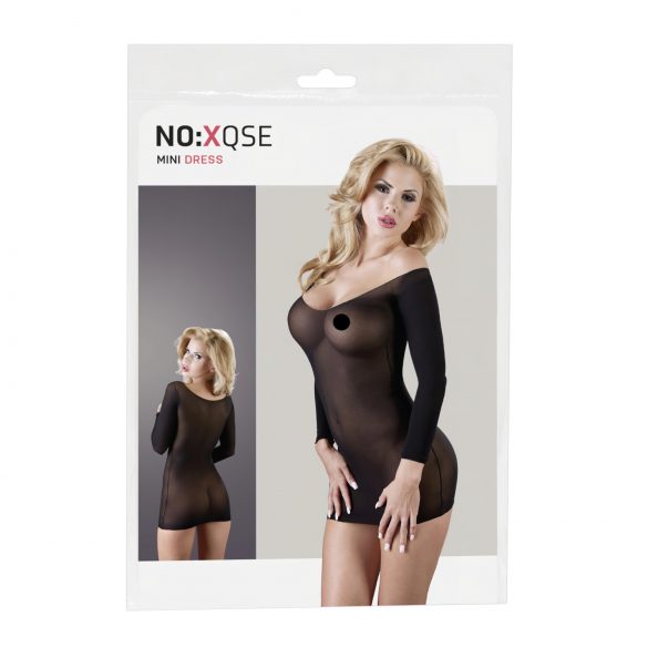 NO:XQSE - Lange mouwen, doorschijnende bodystocking - zwart (S-L)