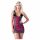 Cottelli - Robe exclusive en dentelle et lacets (rouge-noir)