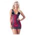 Cottelli - Robe exclusive en dentelle et lacets (rouge-noir)