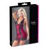 Cottelli - Robe exclusive en dentelle et lacets (rouge-noir)