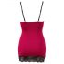 Cottelli - Robe exclusive en dentelle et lacets (rouge-noir)