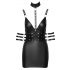 Cottelli Bondage - Robe mini brillante à col halter (noir) - XL