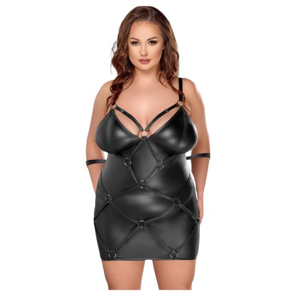 Cottelli Plus Size - Robe avec menottes (noir)