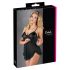 Cottelli - Luchtige, gerimpelde babydoll (zwart) - XL