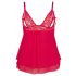 Cottelli Grande Taille - Babydoll en Dentelle Légère (Rouge)