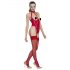 Black Level - open body met halsband (rood) - S