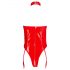 Black Level - open body met halsband (rood) - XXL