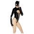 Zwarte Fluweel - lange mouwen Batwoman body (zwart)