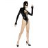 Zwarte Fluweel - lange mouwen Batwoman body (zwart) - M