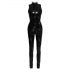 Black Level - glanzend jumpsuit met ritssluiting (zwart)