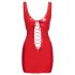 Black Level - lak mini-jurk met veters (rood) - M