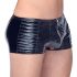 Black Level - geribbelde rits heren short (zwart)