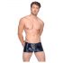 Black Level - geribbelde rits heren short (zwart)