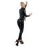 Combinaison longue en latex pour femme (noir) - XL