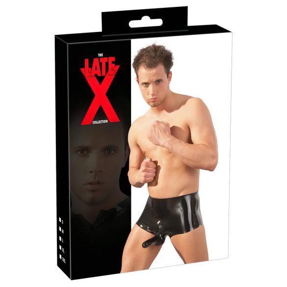 LATEX - Boxer avec étui pénien (noir)