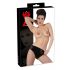 LATEX - dames slip met interne dildo (zwart)