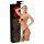 Latex - buitenbroek met 2 interne dildo's - zwart (S-L)