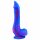 Inkipus - siliconen dildo met testikels - 18 cm (blauw-roze)