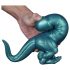 Toppedmonster - dinosaurus siliconen dildo - 26 cm (turkoois)