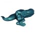 Toppedmonster - dinosaurus siliconen dildo - 26 cm (turkoois)