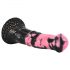 Bad Horse - siliconen paardenharnas dildo - 18 cm (zwart-roze)