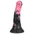 Bad Horse - siliconen paardenharnas dildo - 18 cm (zwart-roze)