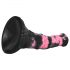 Bad Horse - siliconen paardenharnas dildo - 18 cm (zwart-roze)