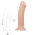 Strap-on-me XL - dubbele laag levensechte dildo - extra groot (natuurlijk)