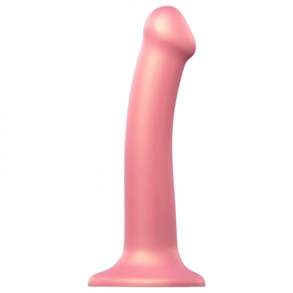 Strap-on-me Metallic Shine M - Huidvriendelijke dildo (metallic roze)