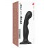 Strap-on-me gebogen dildo met zuignap M (zwart)