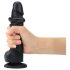 Strap-on-me S - dubbel laag, realistisch dildo met zuignap (zwart)