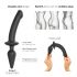 Strap-on-me Swith Semi-Realistic S - 2in1 siliconen dildo (zwart)