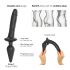 Strap-on-me Swith Realistic S - 2in1 siliconen dildo (zwart)