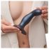 Strap-on-me Snaky M - gebogen anale dildo (metaalblauw)