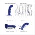 Strap-on-me M - waterdichte, pulserende G-spot vibrator (blauw)