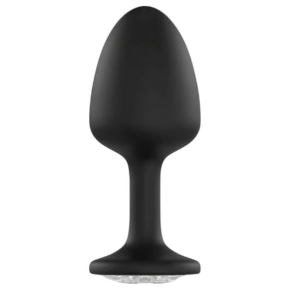 Dorcel Geisha Plug Diamond M - Plug anal noir avec pierre blanche