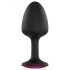 Dorcel Geisha Plug Ruby M - anale plug met roze steen (zwart)