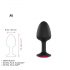 Dorcel Geisha Plug Ruby M - anale plug met roze steen (zwart)