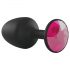 Dorcel Geisha Plug Ruby M - anale plug met roze steen (zwart)