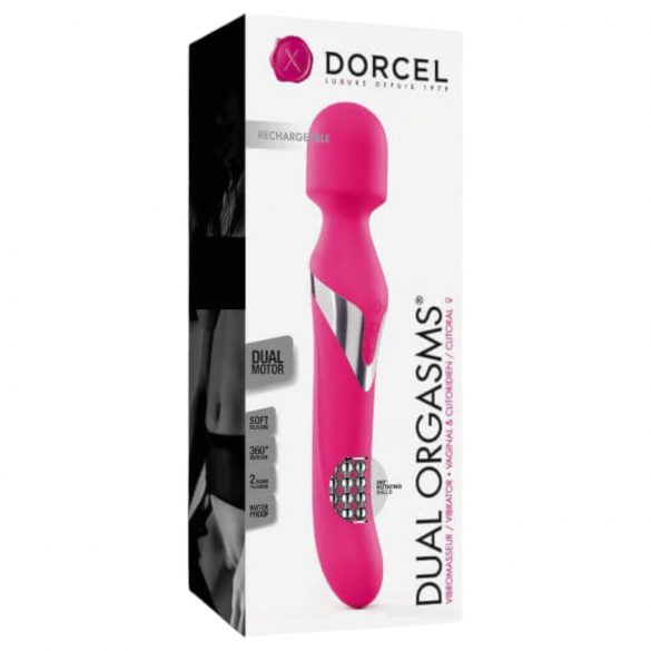 Dorcel Dual Orgasms - oplaadbare, 2in1 massage vibrator (roze)