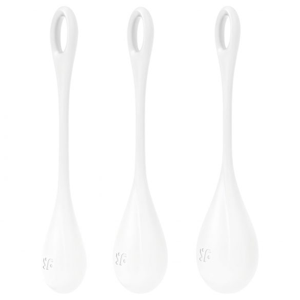 Satisfyer Yoni Power 1 - geishabal set - wit (3-delig)