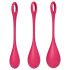 Satisfyer Yoni Power 1 - geishabal set - rood (3-delig)