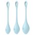 Satisfyer Yoni Power 2 - geishaballetje set - blauw (3 delen)