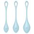 Satisfyer Yoni Power 2 - geishaballetje set - blauw (3 delen)