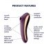 Satisfyer Dual Kiss - 2in1, oplaadbare vaginale en clitorale vibrator (paars)