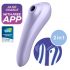 Satisfyer Dual Pleasure - slimme luchtstroom 2in1 vibrator (paars)