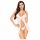 Penthouse Na Zonsondergang - doorschijnende babydoll en string (wit) - L/XL