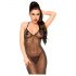 Ensemble Penthouse Love on Fire - bodystocking transparent et brillant avec string (noir)